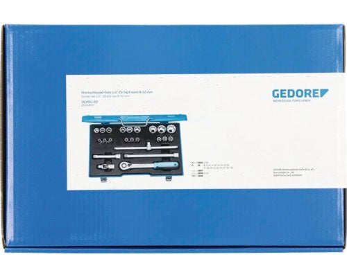 Gedore Dopsleutelset 3/8 22-tig 6-kant 6-22 mm, Ophalen, Nieuw