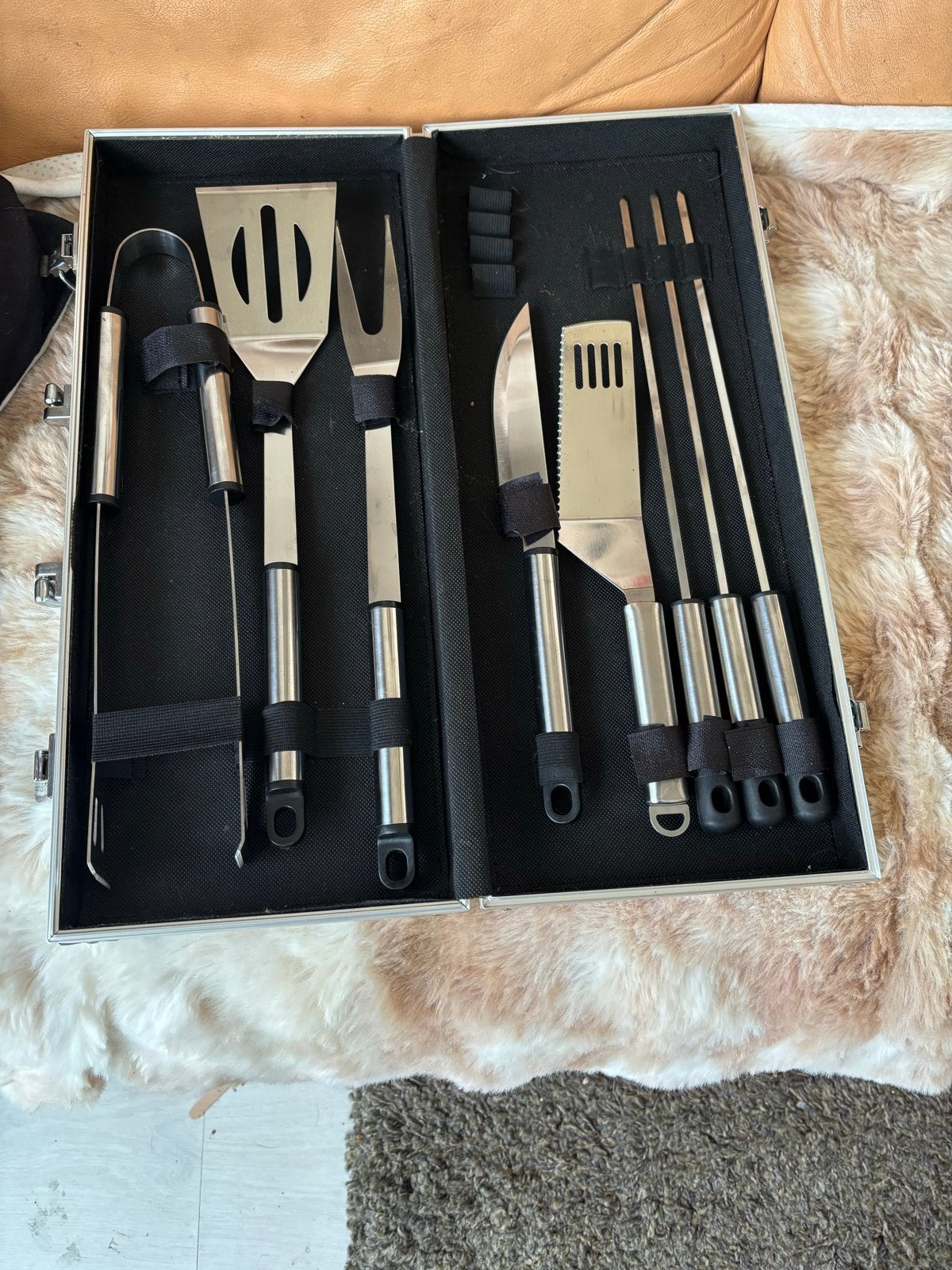 BBQ Gereedschap Set in Aluminium Koffer, nieuw, Ophalen of Verzenden, Gebruikt