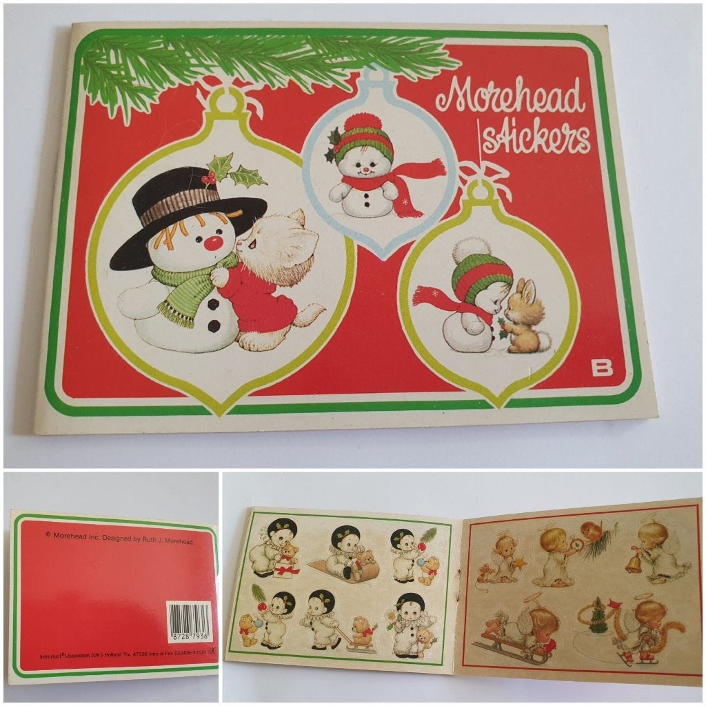 Vintage Morehead Stickers Kerst, Verzamelen, Stickers, Ophalen of Verzenden, Nieuw, Strip of Tekenfilm