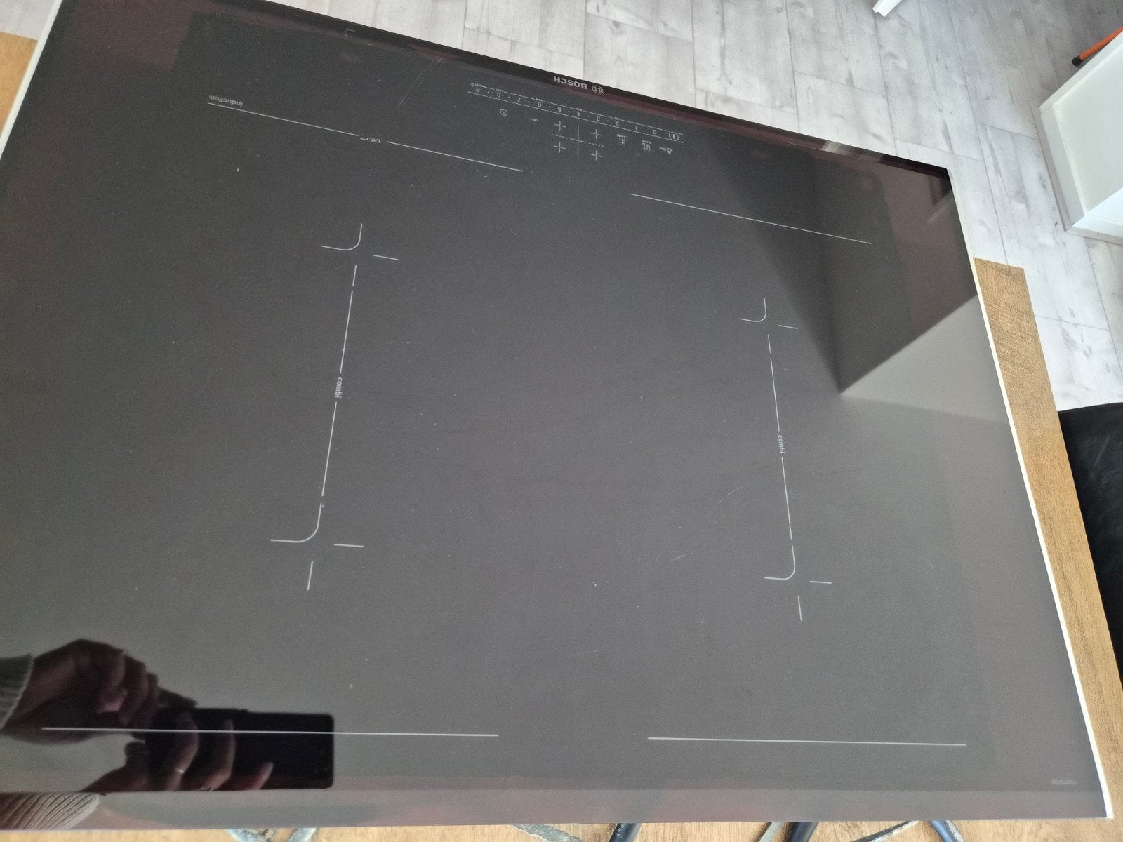 Bosch Inductiekookplaat PVQ775FC5E, Gebruikt, Inbouw, Inductie, 4 kookzones