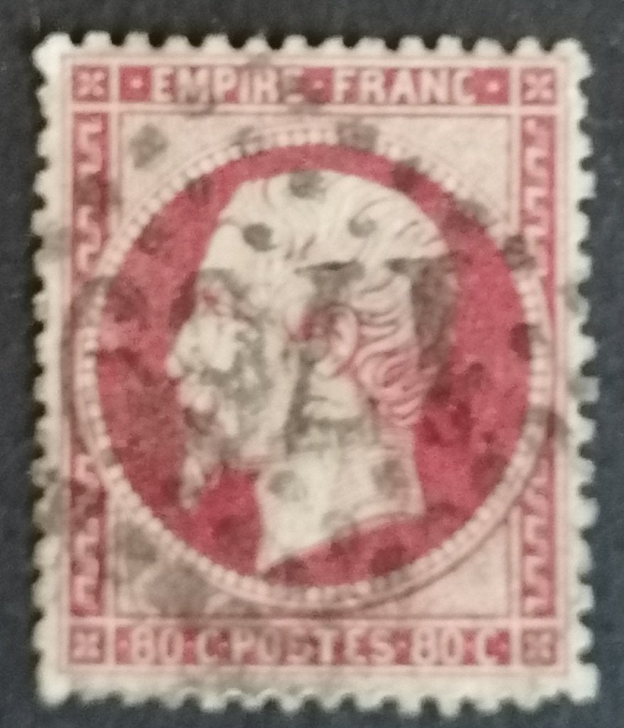 Frankrijk nr. 23 Napoleon III 1862, Verzenden, Gestempeld