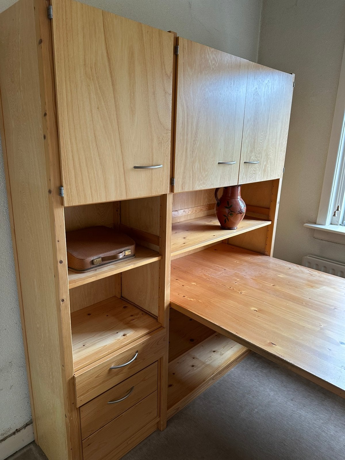 Lundia kantoor/ kastmeubel, Ophalen, Gebruikt, Met deur(en), Minder dan 150 cm