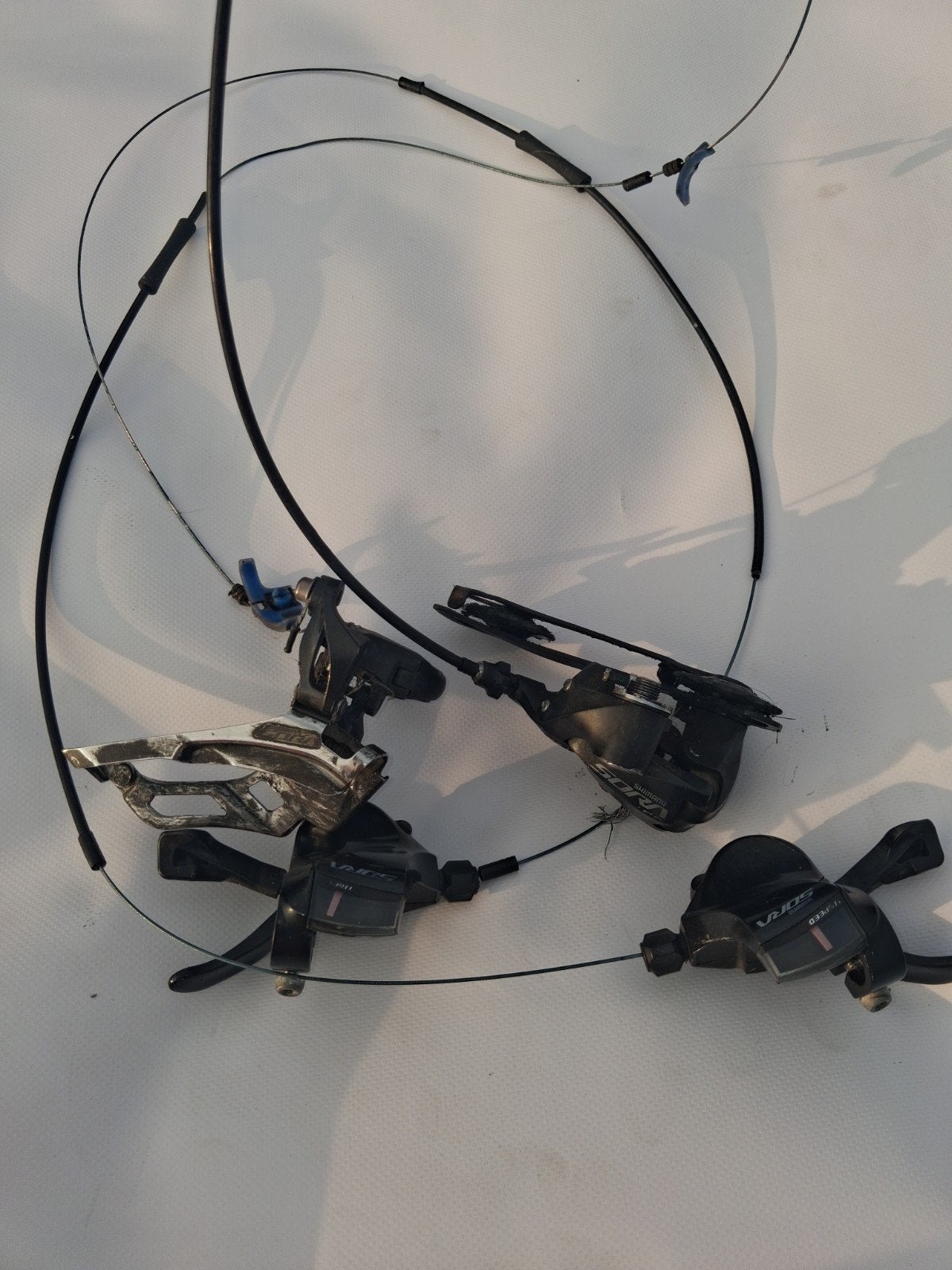 Shimano Sora Derailleur en Shifters Set (Gebruikt), Gebruikt, Ophalen of Verzenden, Derailleur of Ketting, Aluminium