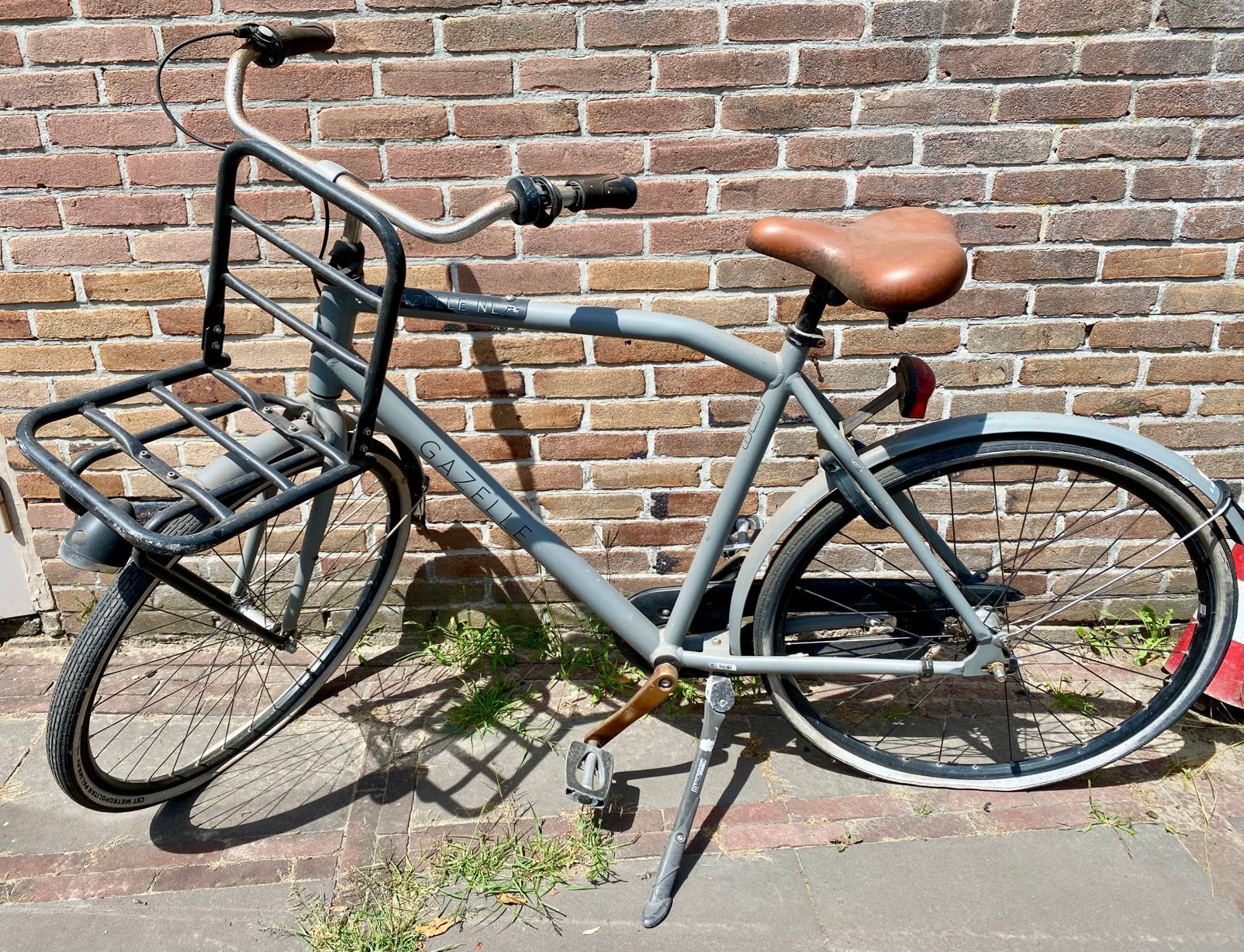 Lichtgrijze heren opknapfiets Gazelle Heavy Duty fiets, Fietsen en Brommers, Fietsen | Heren | Herenfietsen, Gebruikt, Gazelle