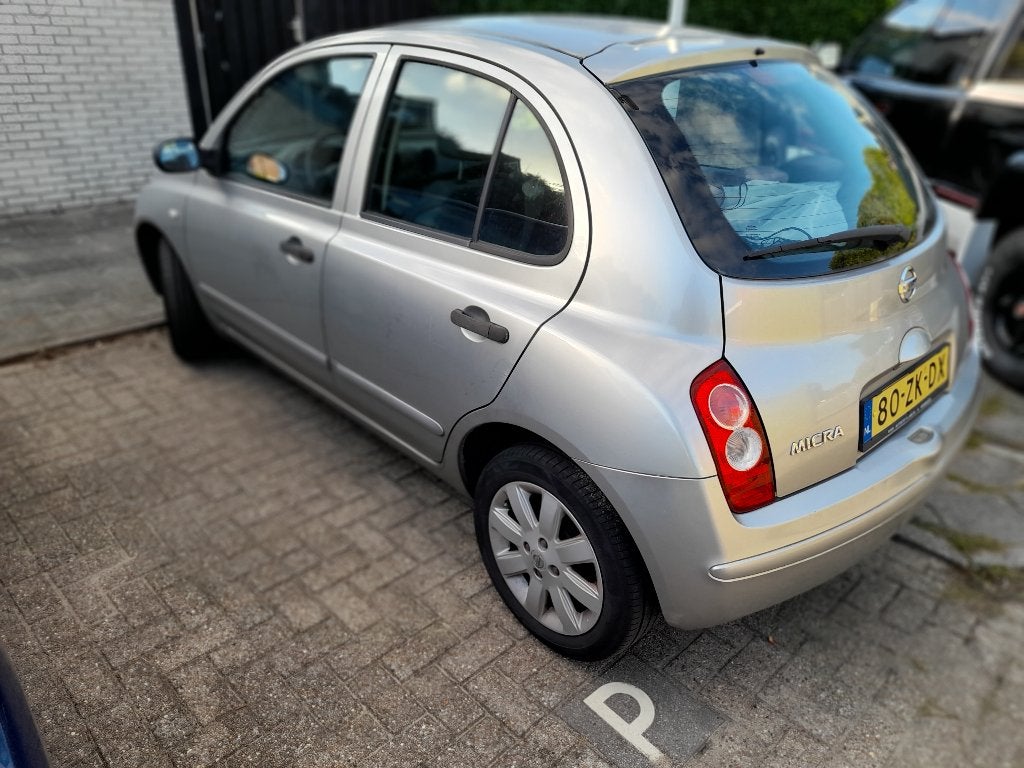 Nissan Micra 1.2 59KW 5DR 2008 Grijs, Auto's, Voorwielaandrijving, Stof, 31 €/maand, 4 cilinders