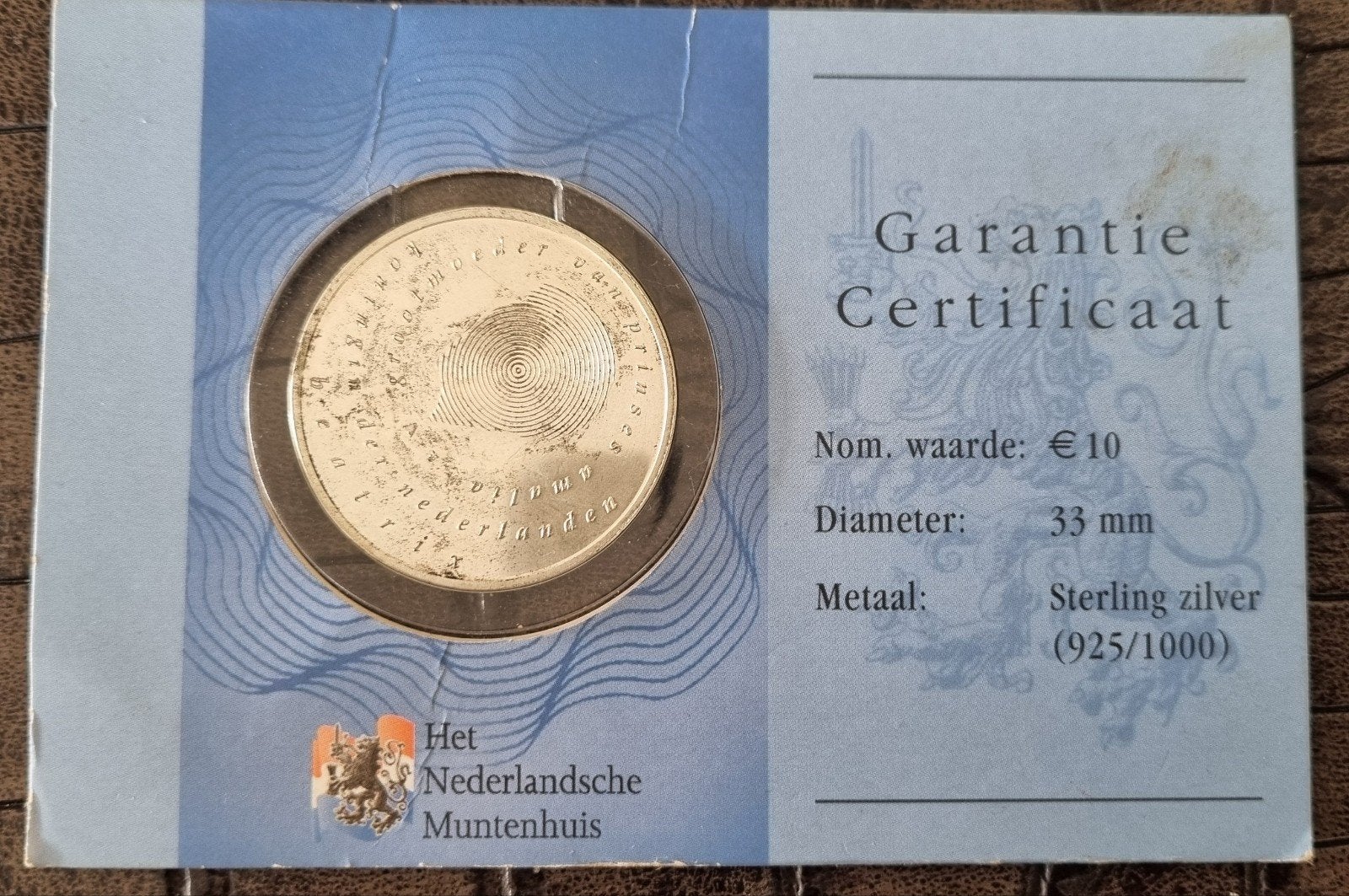 Zilveren 10 Euro Munt  2004, Ophalen, Koningin Beatrix, Euro's, Zilver