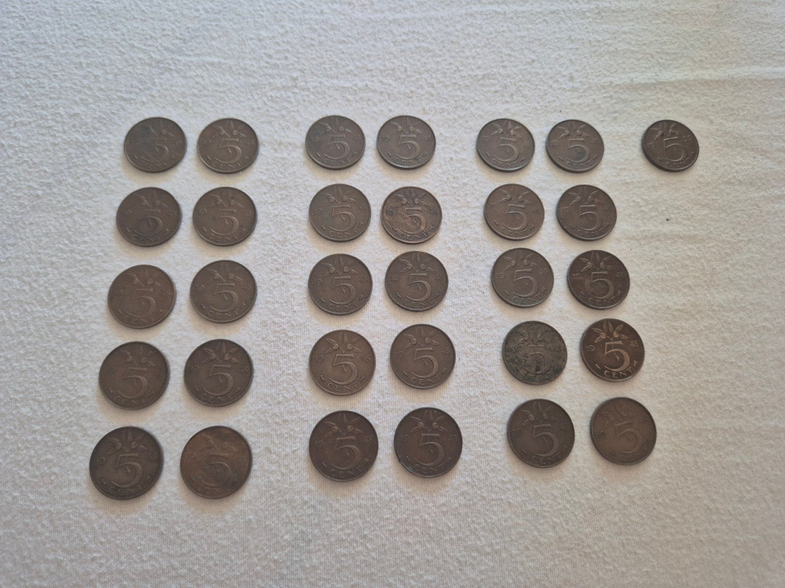 31 stuivers, Wilhelmina 1948 en 1x Juliana 1955, Postzegels en Munten, Munten | Nederland, Ophalen of Verzenden, Koningin Wilhelmina
