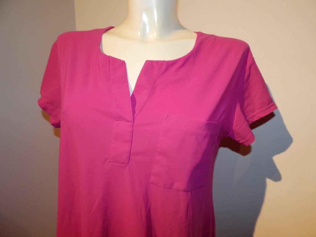 Studio Anneloes travel stof shirt fucia cyclaam kleur S/M, Kleding | Dames, Studio Anneloes, Verzenden, Zo goed als nieuw, Korte mouw