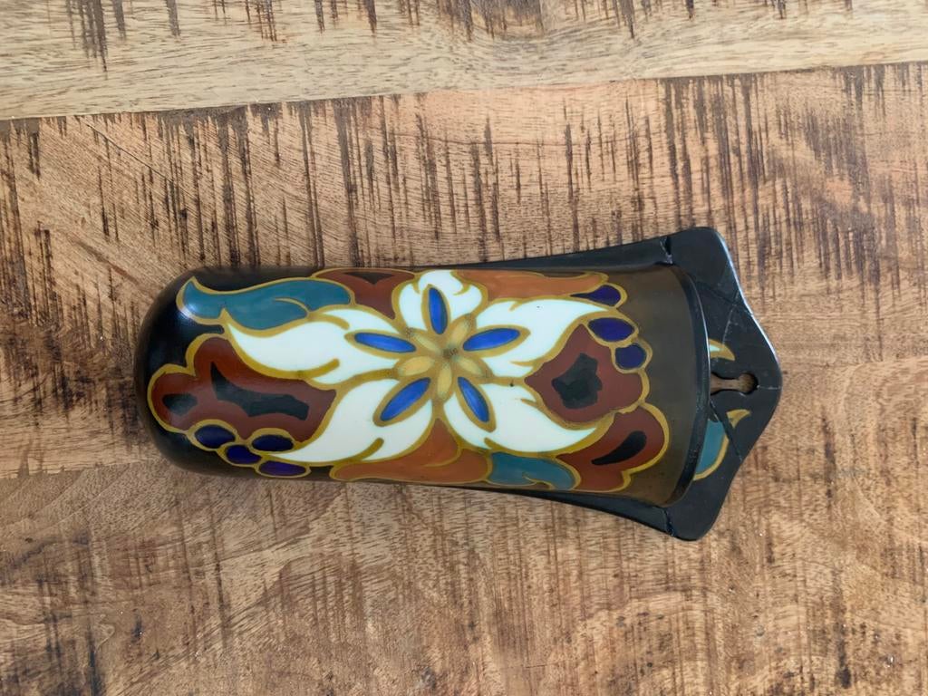 Gouda plateel, Ophalen of Verzenden, Zo goed als nieuw, Zilver, Overige materialen