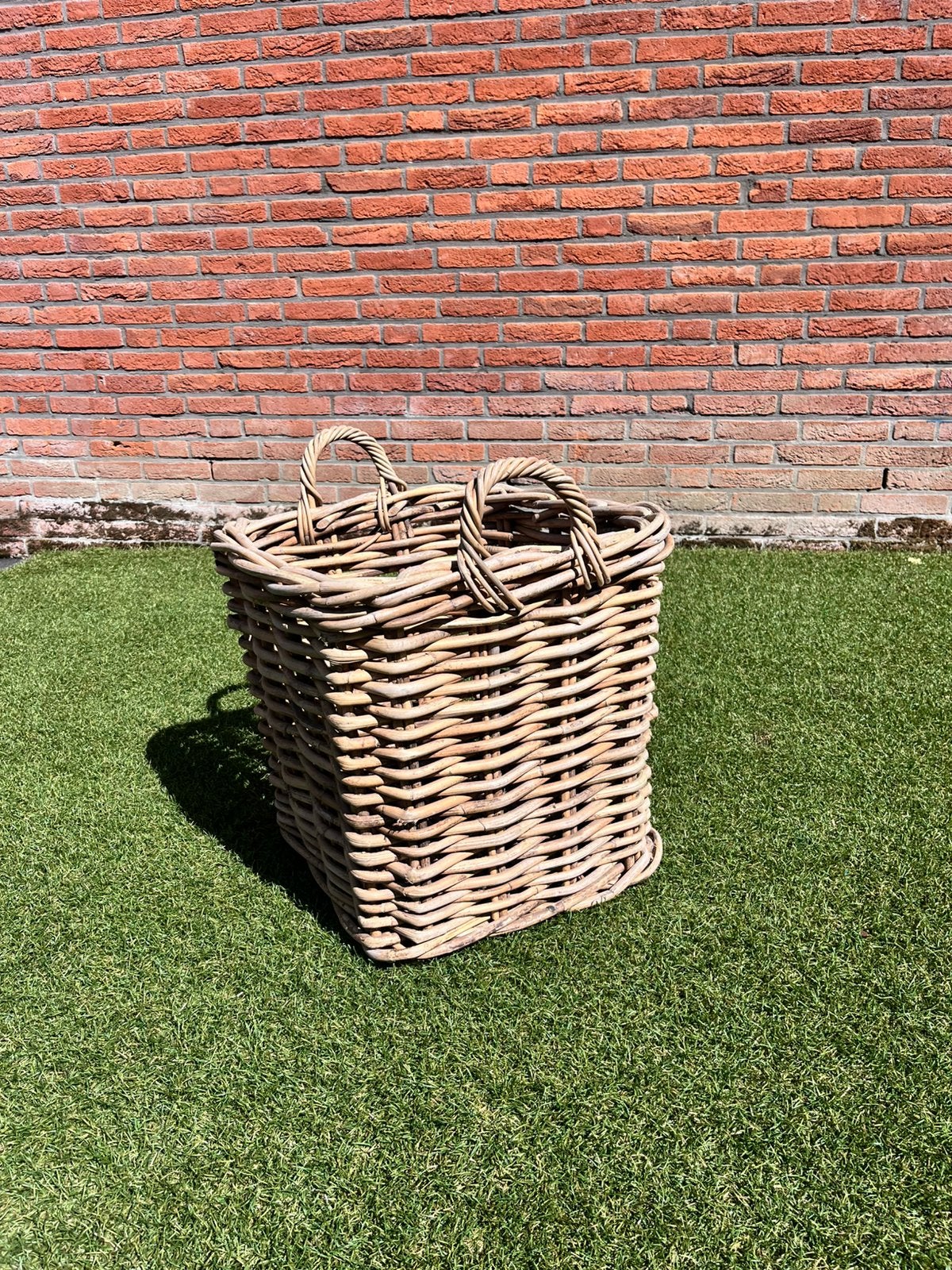 Stevige rieten mand, Ophalen of Verzenden, Gebruikt, Natuurlijk materiaal, Overige stijlen