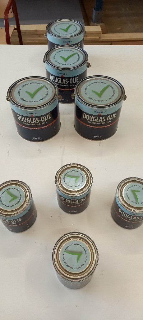 Hermadix Douglasolie Zwart, Doe-het-zelf en Verbouw, Verf, Beits en Lak, Minder dan 5 liter, Ophalen, Nieuw, Zwart
