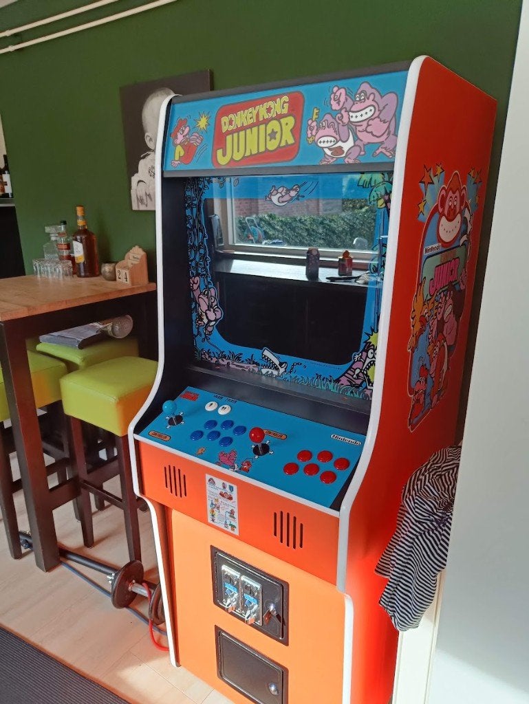 ZGAN ARCADE KAST 2P | 22" LCD | SANWA | PANDORA BOX | RETRO, Verzamelen, Automaten | Overige, Ophalen, Zo goed als nieuw
