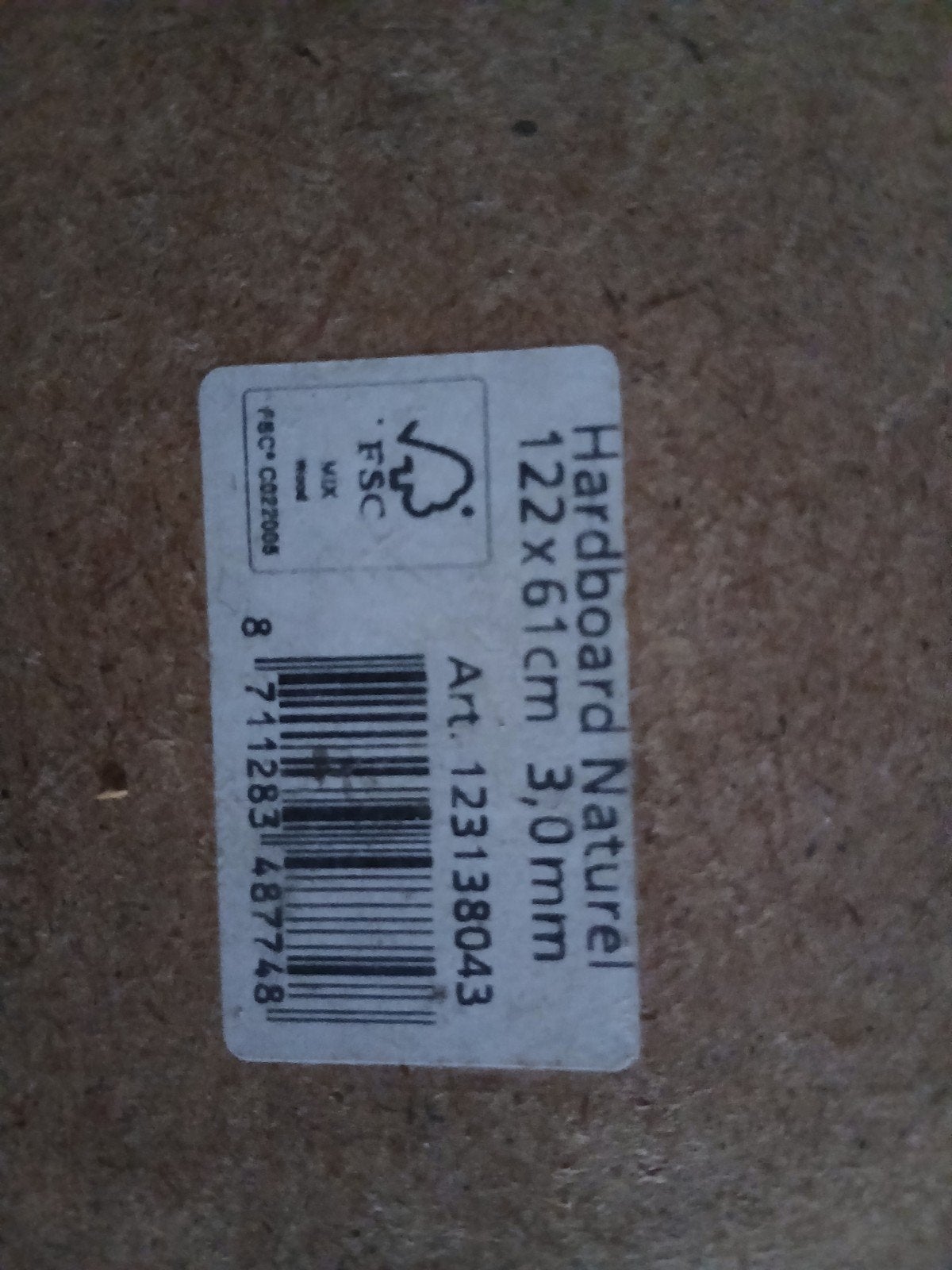 te koop hardboard, Doe-het-zelf en Verbouw, Gebruikt, Minder dan 25 mm, Ophalen of Verzenden, Minder dan 200 cm