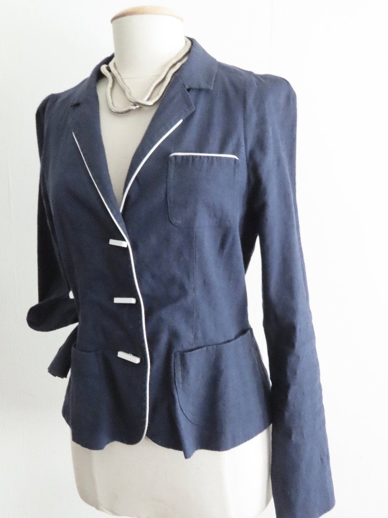 ML collections Exclusief linnen stretch blazer mt 42, ML collections, Maat 42/44 (L), Zo goed als nieuw, Jasje