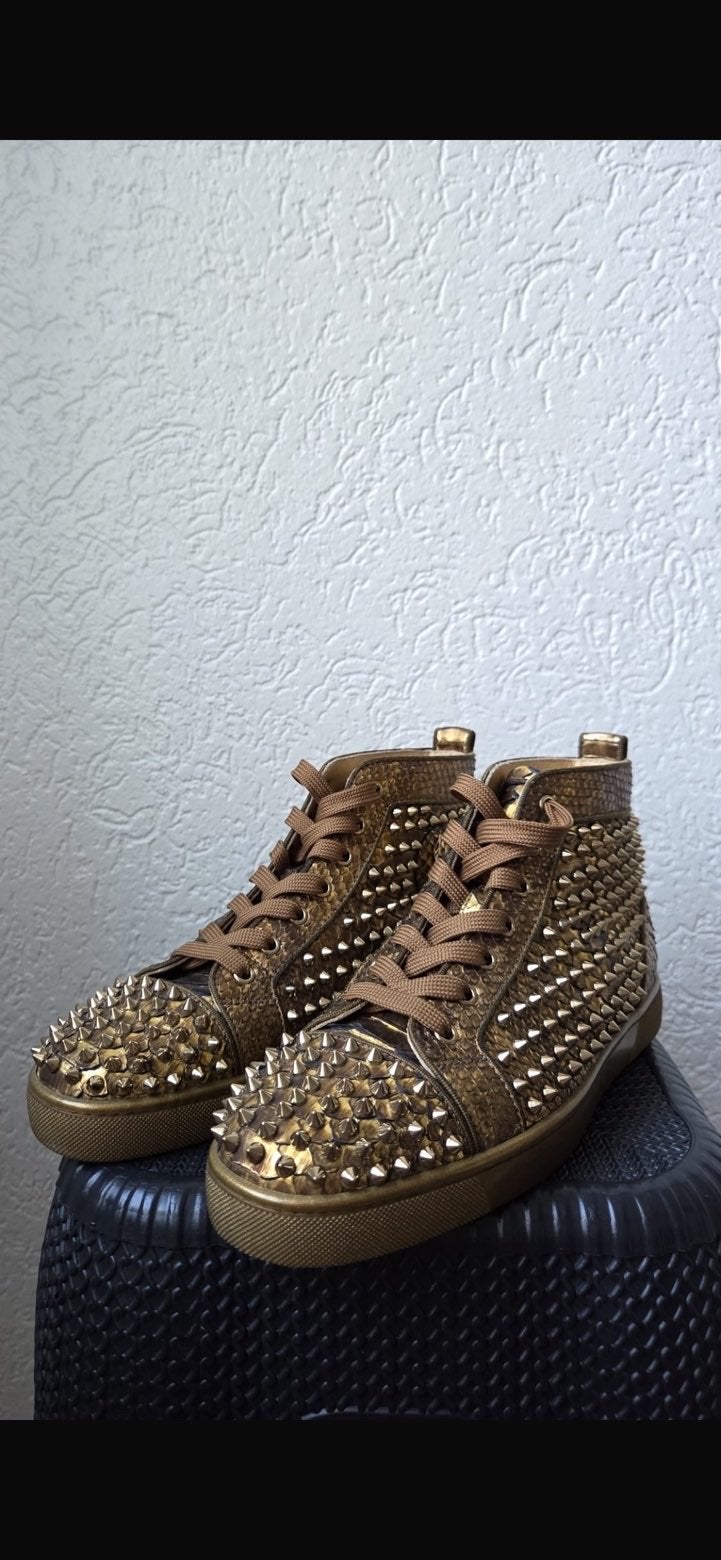Exclusieve Christian Louboutin herenschoenen - Maat 41, Ophalen of Verzenden, Zo goed als nieuw, Overige kleuren, Sneakers of Gympen