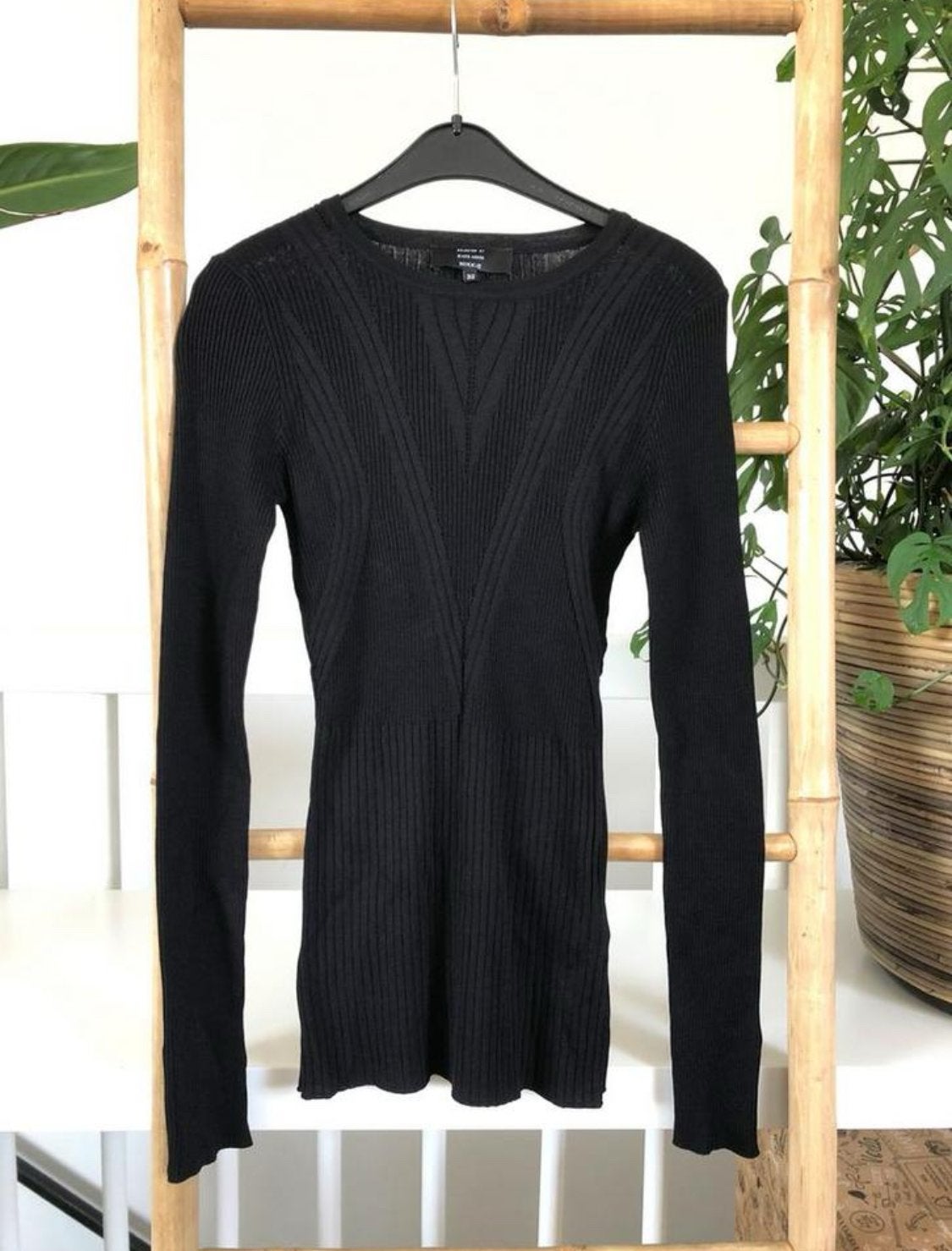 Nikkie Selected by Kate Moss zwarte ribgebreide trui, Ophalen of Verzenden, Zo goed als nieuw, Maat 34 (XS) of kleiner, Zwart