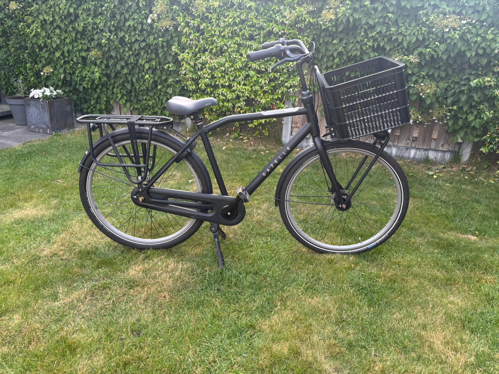Gazelle Heavy Duty Herenfiets - Zwart, Fietsen en Brommers, Fietsen | Heren | Herenfietsen, Gebruikt, Gazelle, 53 tot 57 cm, Versnellingen