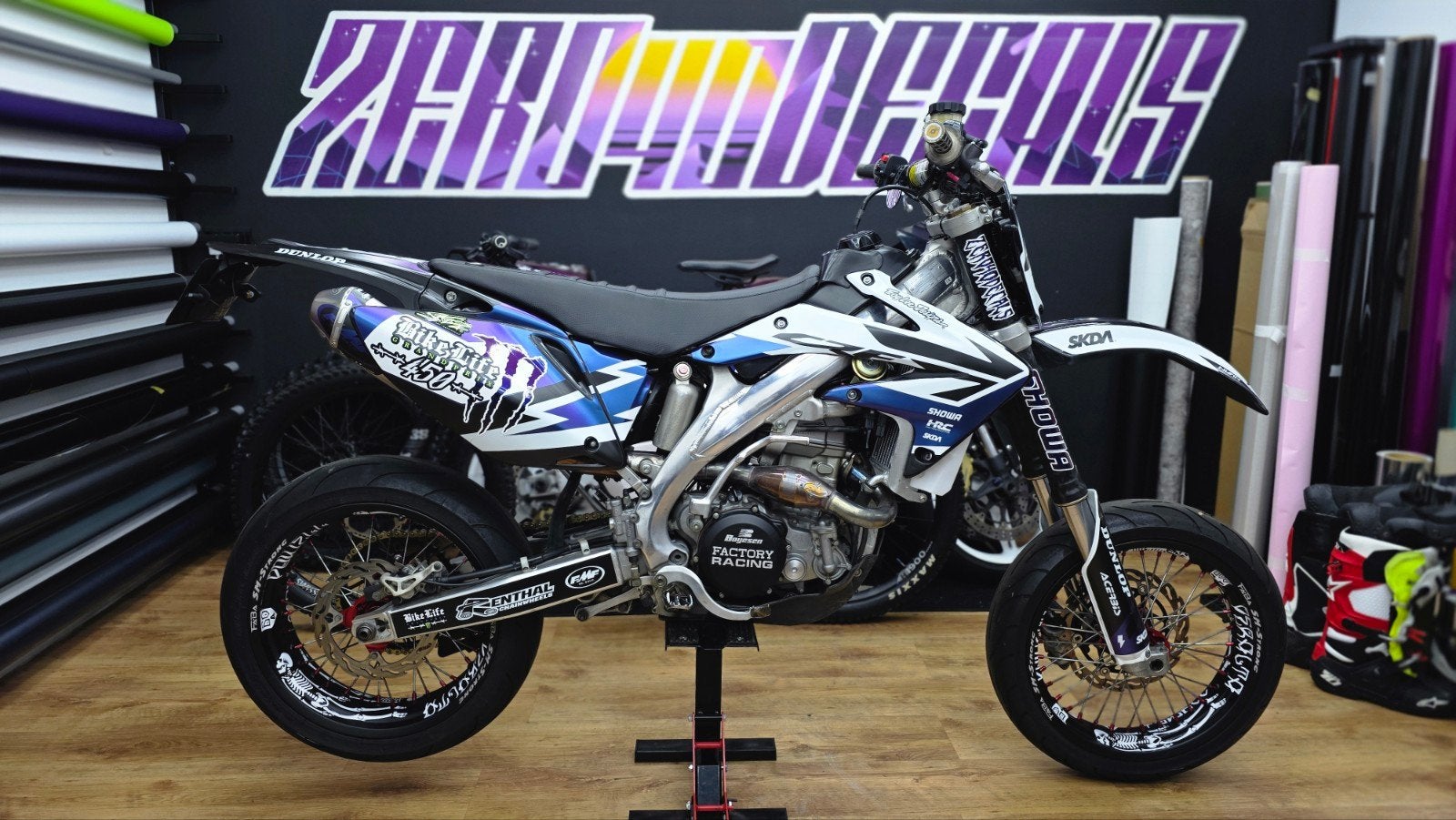 Honda HM CRF 450 X 2010 supermoto, Sportuitlaat, Gebruikt, 449 cc, Particulier