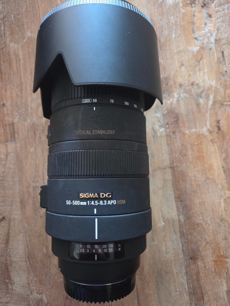 Sigma DG 50-500mm 1:4.5-6.3 APO HSM lens, Ophalen, Gebruikt, Spiegelreflex, Canon