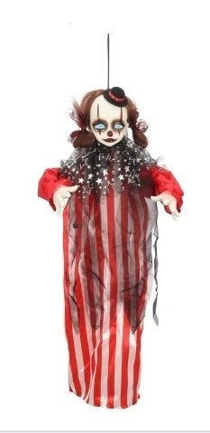 meisje clown hang L+G 80cm, Hobby en Vrije tijd, Ophalen of Verzenden, Nieuw, Versiering, Halloween of Griezel