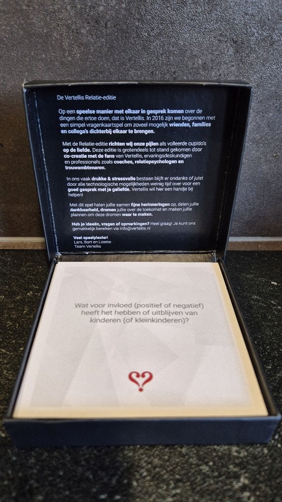 Vertellis Kaartspel, Relatie editie, compleet. T8, Tweedehands verkoop, Tweedehands verkoop, Gebruikt, Ophalen of Verzenden