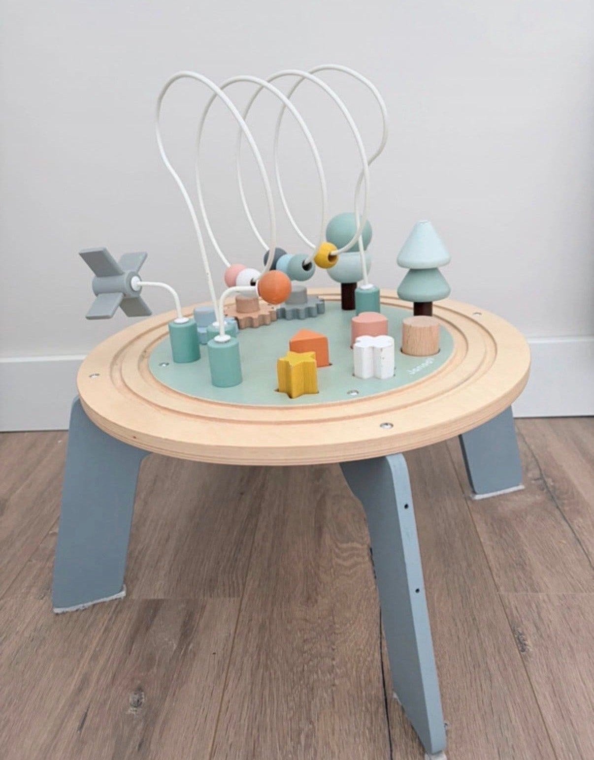 Janod speeltafel met kralenframe en activiteiten, Ophalen, Gebruikt