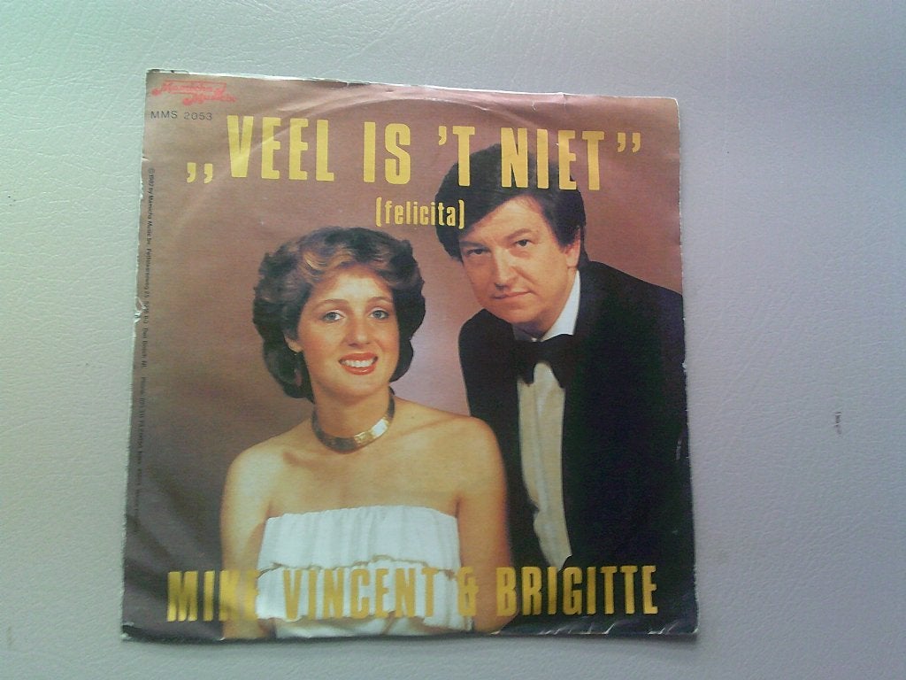 Mlke Vincent & Brigitte - Veel is 't niet ( 1982 ), Gebruikt, 7 inch, Ophalen of Verzenden, Levenslied of Smartlap
