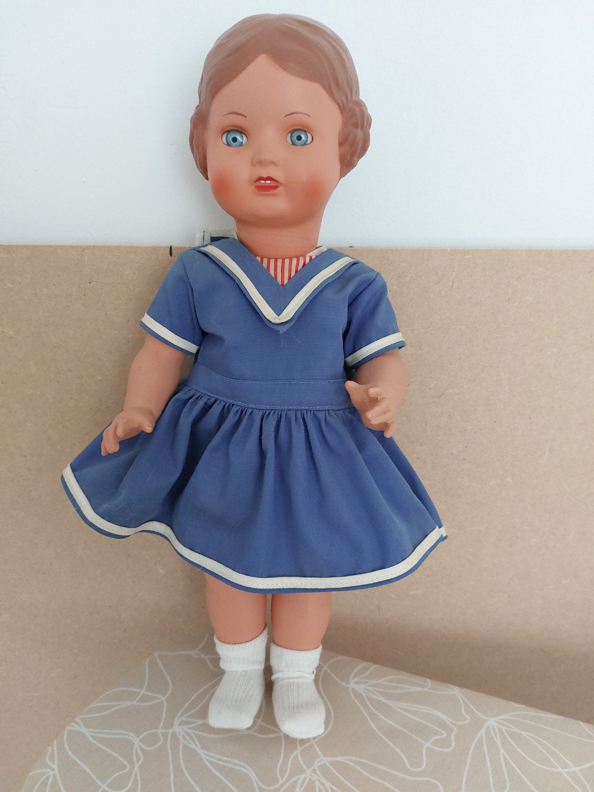 Brocante oude schildpad pop., Verzamelen, Poppen, Ophalen of Verzenden, Gebruikt, Pop