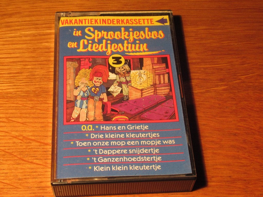 Vakantiekindercassette in Sprookjesbos en Liedjestuin 3, Verzenden, Kinderen en Jeugd, 1 bandje, Zo goed als nieuw
