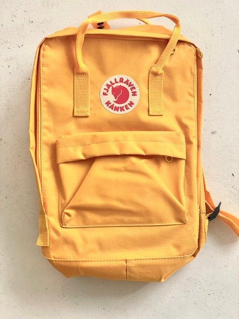 Fjallraven kanken rugtas geel, Overige merken, 25 tot 40 cm, Ophalen of Verzenden, Zo goed als nieuw