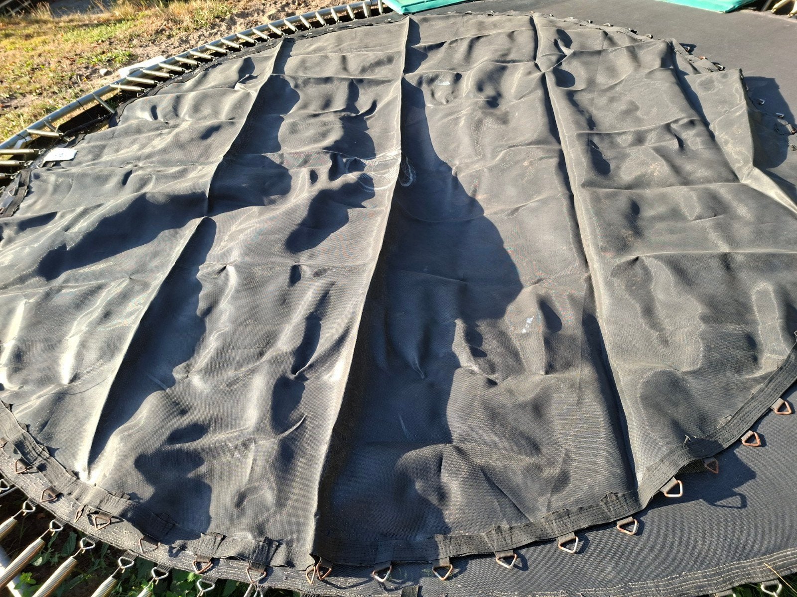 Trampolinemat, springmat rond 387 cm, 83 haken, 420 trampo, Ophalen, Gebruikt