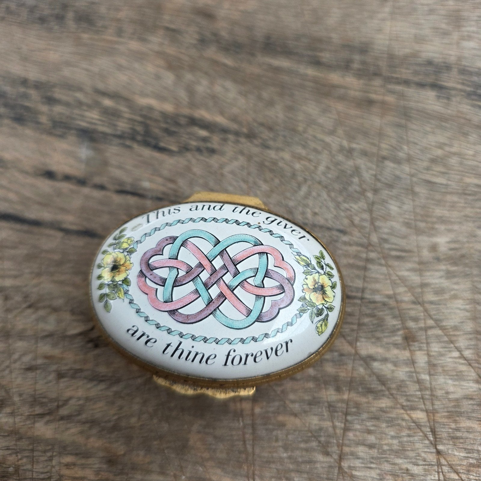 Vintage Halcyon Days doosje (Bilston & Battersea Enamels), Ophalen of Verzenden
