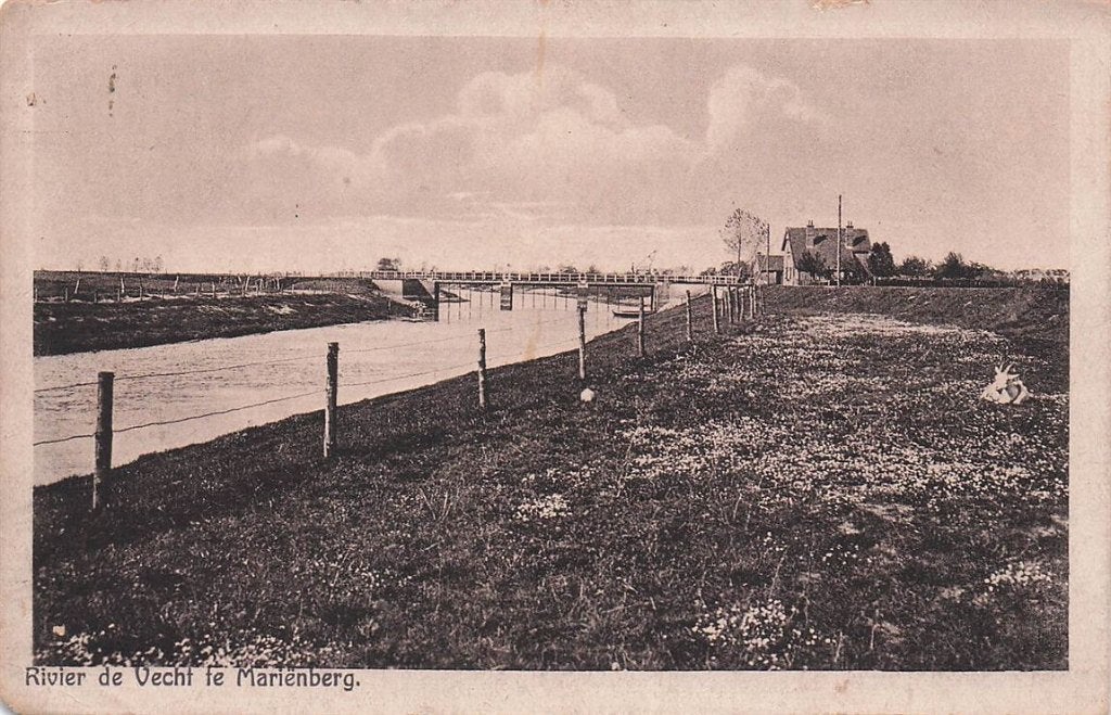 703-329-039 Rivier de Vecht te Marienberg, Ophalen of Verzenden, Voor 1920, Overijssel