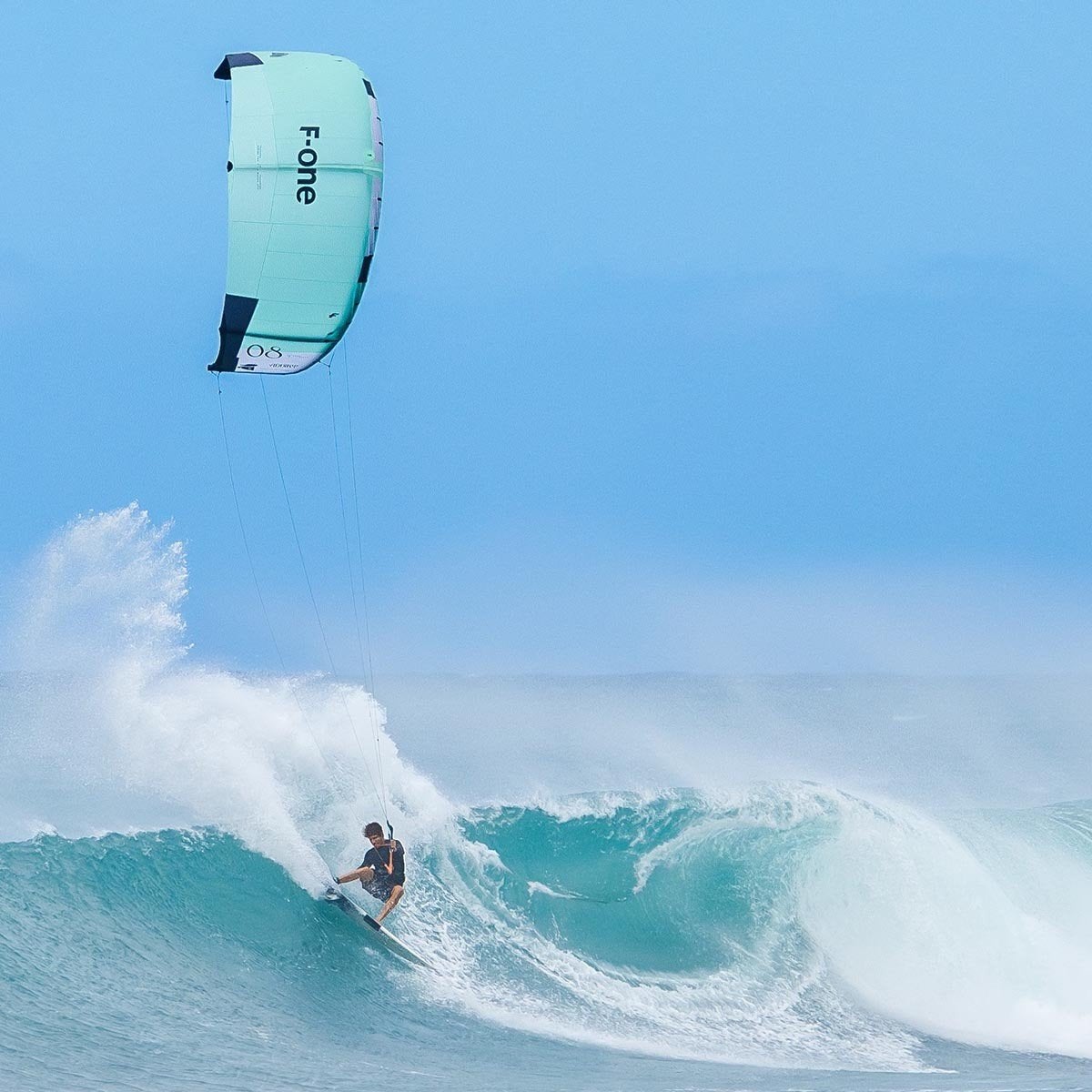 F-One Addict - 7 & 9 mtr wavekites met bar, Watersport en Boten, 9 m², Geen board, Ophalen of Verzenden, Zo goed als nieuw