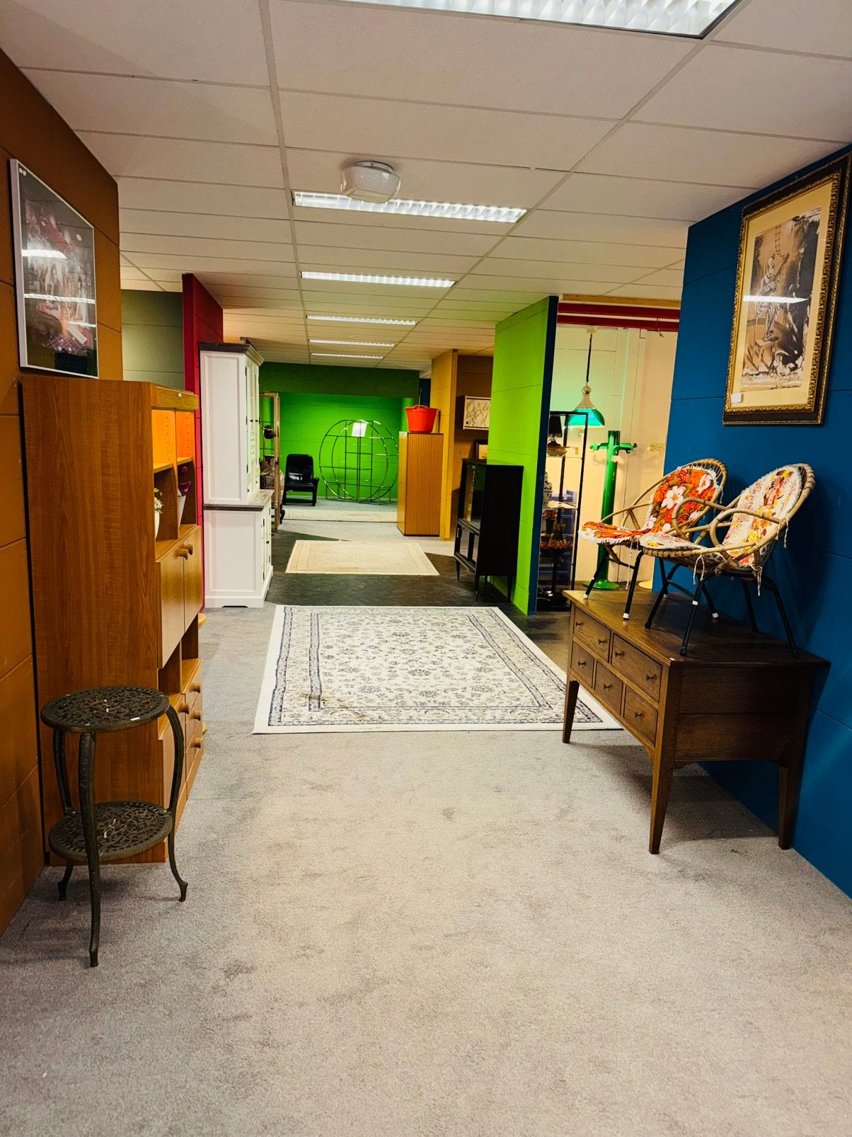 Retro vintage kast wandmeubel 2-delig, Ophalen of Verzenden
