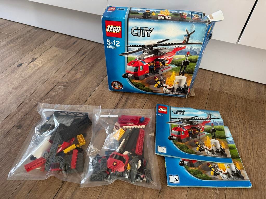 Lego City 60010 Brandweer Helikopter - Compleet met doos, Ophalen of Verzenden, Gebruikt, Complete set, Lego