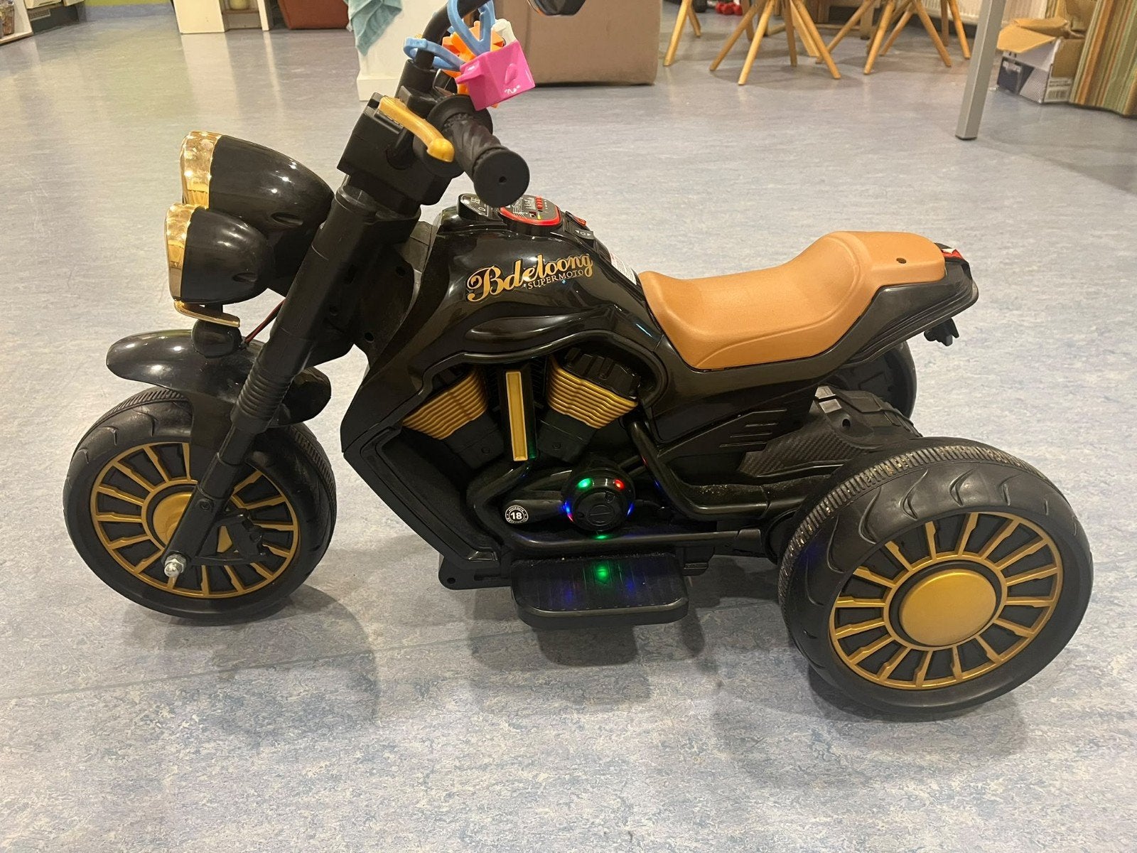 Elektrische Kindermotor Enduro Chopper 6V - Rood/Zwart, Kinderen en Baby's, Gebruikt