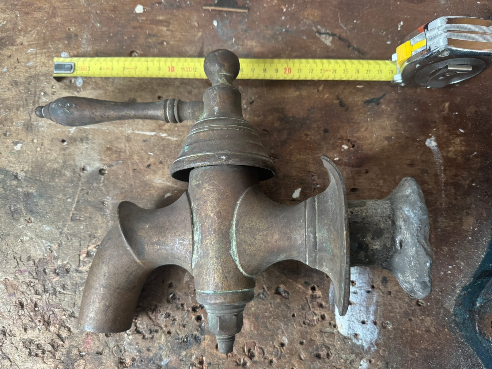 Koperen kraan van een oude watertap, Antiek en Kunst, Ophalen of Verzenden