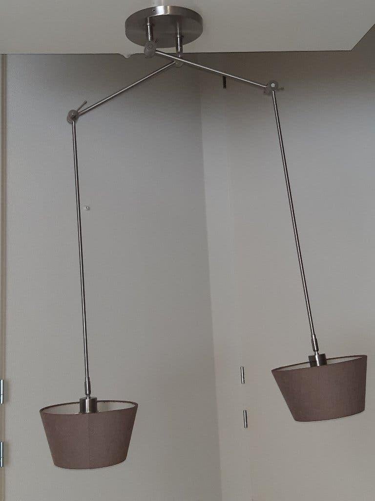 Plafondlamp met 2 knikarmen, verstelbaar in veel richtingen, Ophalen, Gebruikt, Modern, Verstelbaar
