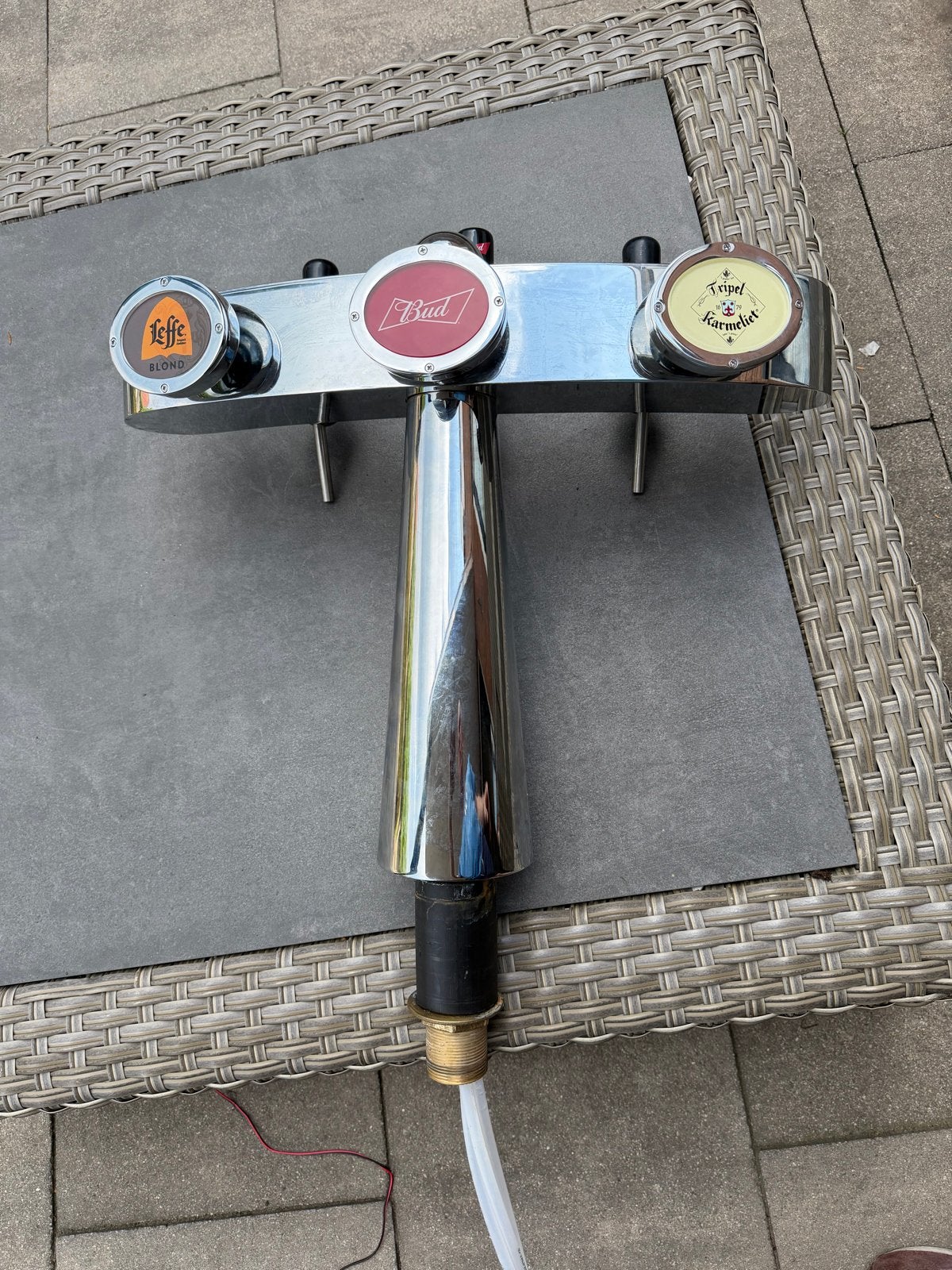 Biertap met 3 kranen - Leffe, Bud, Tripel Karmeliet, Witgoed en Apparatuur, Thuistaps, Ophalen, Gebruikt, Overige merken
