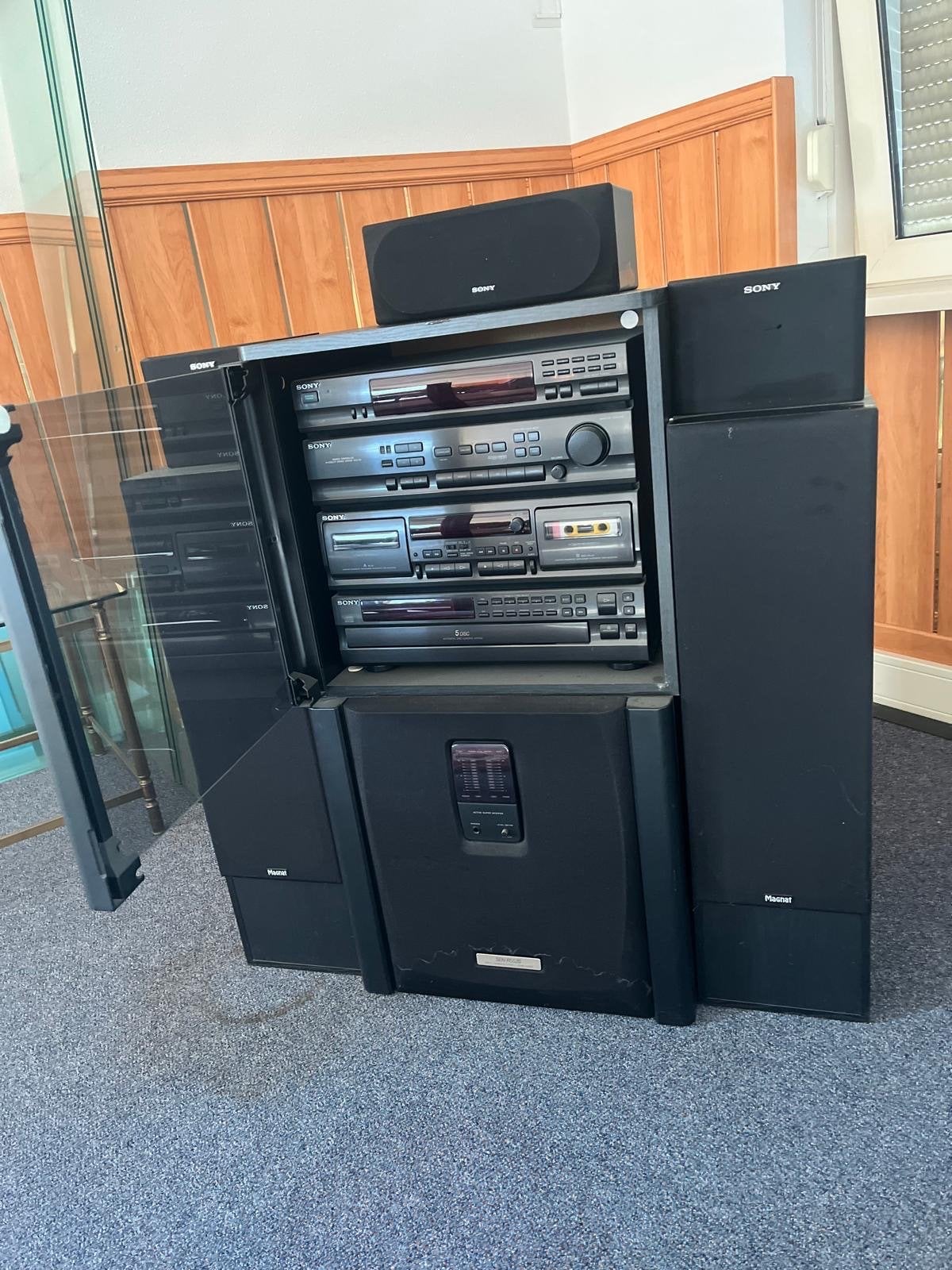 Sony Hifi Set met Cassettedeck, CD-speler, Tuner en Speakers, Audio, Tv en Foto, Stereo-sets, Ophalen, Gebruikt, Cassettedeck