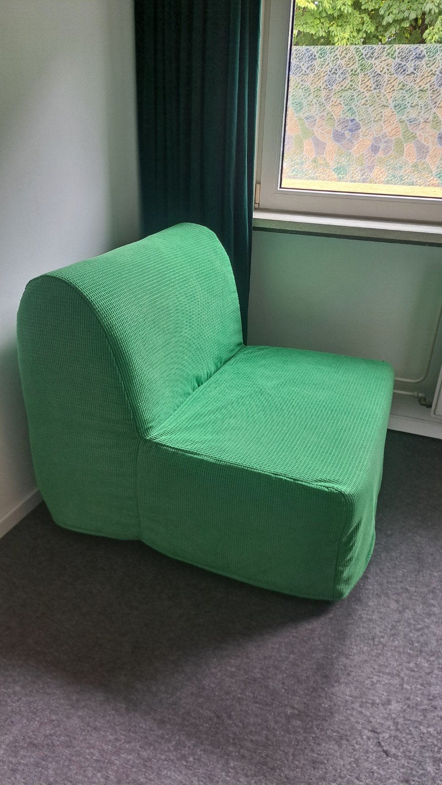 IKEA Lycksele Murbo slaapfauteuil grasgroen, Ophalen, Zo goed als nieuw, Eenpersoons, Groen
