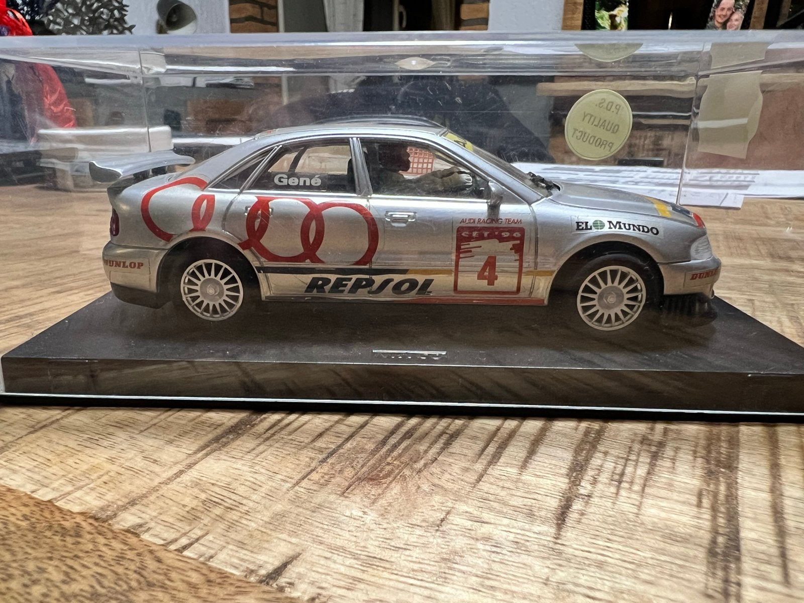 Ninco Slotrace Auto Audi A4 "Gene" met Box en Sleeve, Ophalen of Verzenden, Zo goed als nieuw, Auto