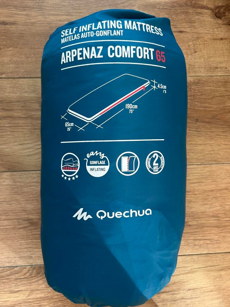 Luchtbed zelfopblaasbaar voor één persoon Quecha, Ophalen of Verzenden, Zo goed als nieuw
