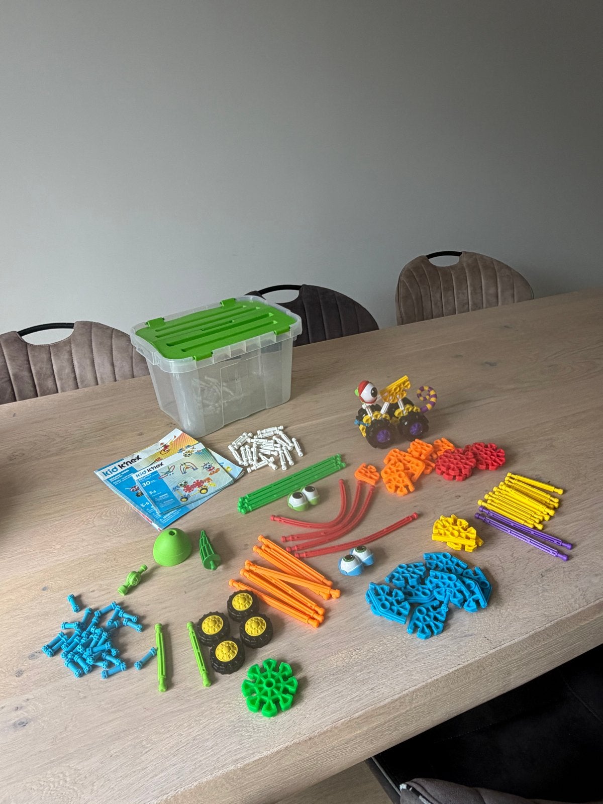Kid K'nex 2x Bouwset met opbergbox en boekjes, Ophalen, Gebruikt, K'nex