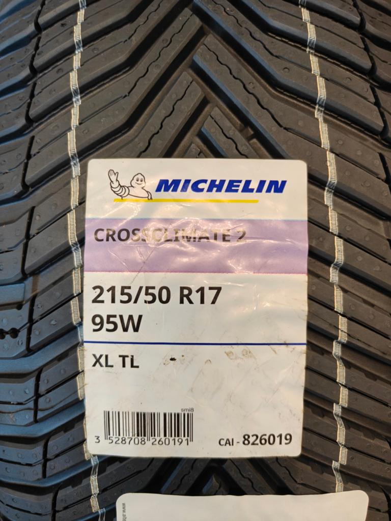 2x 215/50R17 Michelin CrossClimate All Season Nieuw, Auto-onderdelen, Banden en Velgen, Ophalen, 215 mm, Onbekend, Nieuw