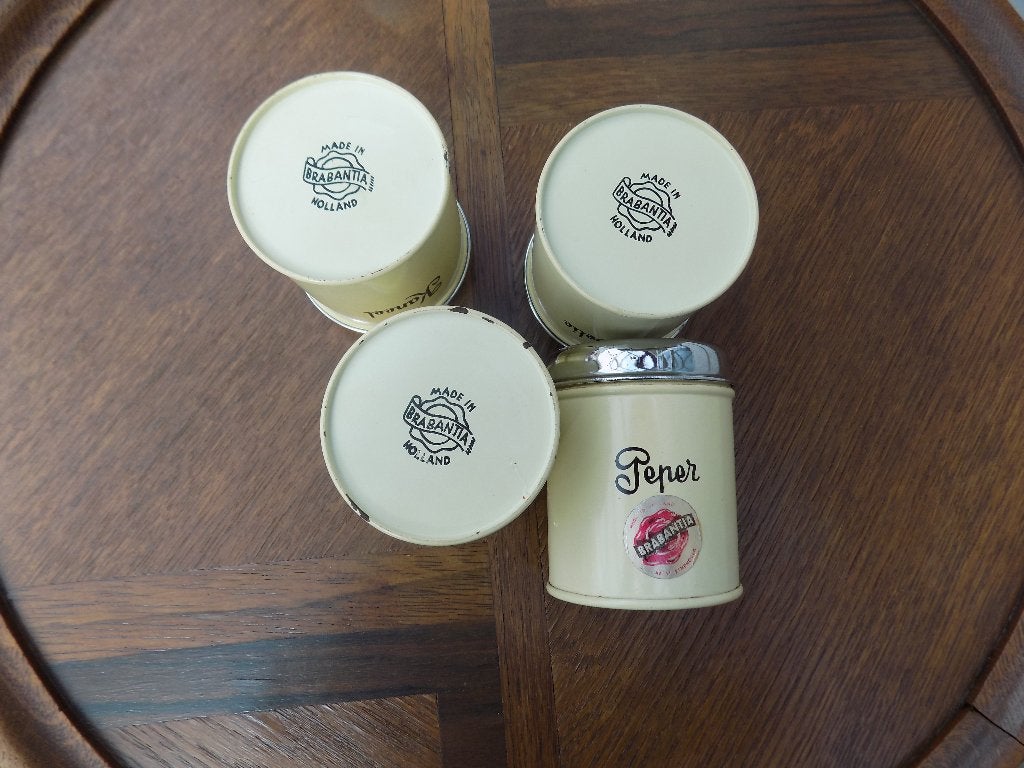 Brabantia Set vintage voorraadbussen., Ophalen of Verzenden, Gebruikt, Metaal
