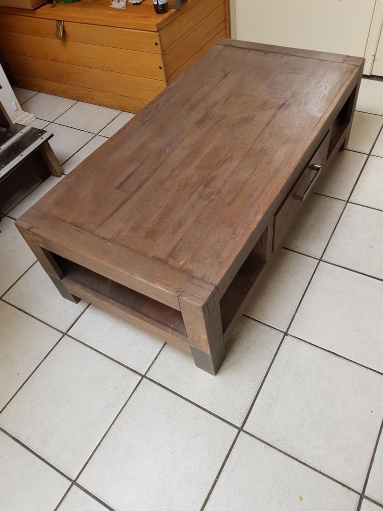 Bijzet tafel  hoogte40   lengte129   breed 65, Huis en Inrichting, Tafels | Bijzettafels, 45 tot 60 cm, Minder dan 55 cm, Rond