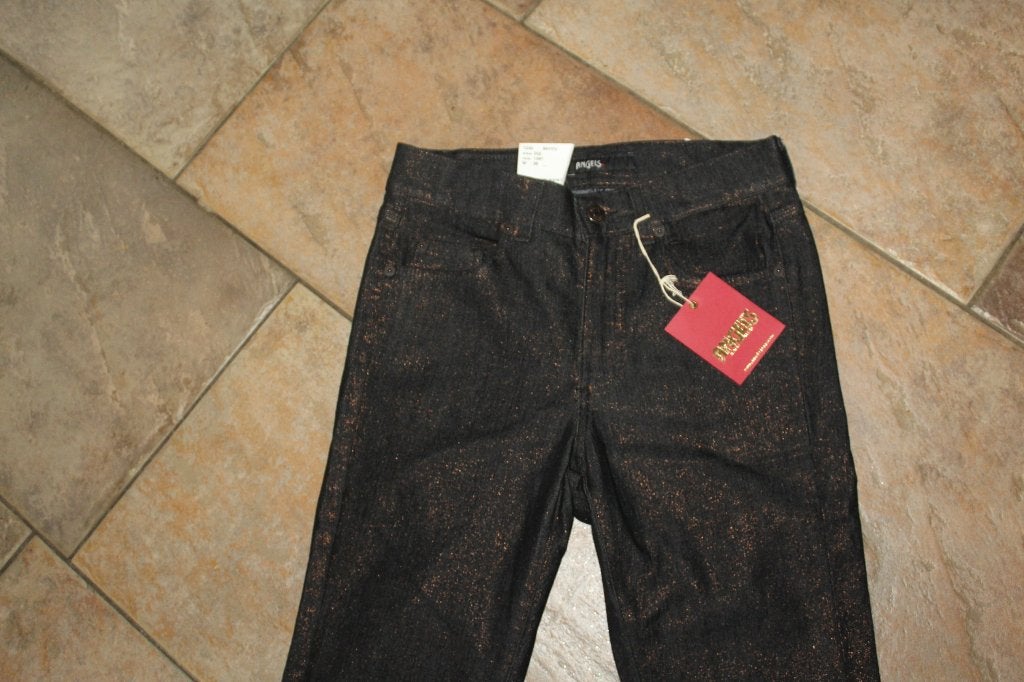 Angels skinny 1230 goud/zwarte broek 36 met winkellabel