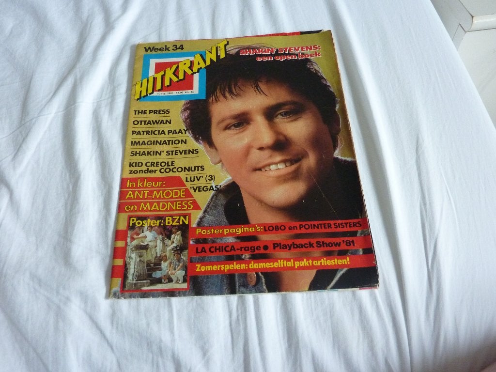 HITKRANT 1981-BZN-SHAKIN STEVENS-DOLLY DOTS-MADNESS-LUV, Verzenden, 1980 tot heden, Tijdschrift